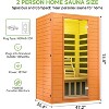 Real Relax 2 Person Low EMF FAR Infrared Saunas for Home,Canadian Hemlock Wood Sauna with 9 Chromo Therapy Lights,Bluetooth Speakers for Home & Gym - 3 of 4