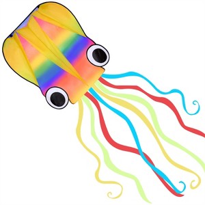 Joyfy Large Rainbow Octopus Kite for Kids and Adults, 29.5 In x 28 In Giant Beach Kites for Lawn Games, Outdoor Fun, Family Activities - 1 of 4