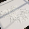 Anna-Kaci Women's Ruffled Lace Overlay Waist Belt with Scalloped Hem and Ribbon Tie 45.5in - 4 of 4