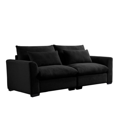 NicBex 86.6 Inch Corduroy Sofa Couch 2-Seater Sofa with Armrests for Living Room,Apartment,Bedroom