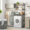 SONGMICS Over The Toilet Storage, 3-Tier Bathroom Organizer Over Toilet with Adjustable Shelves,Greige and Black - 4 of 4