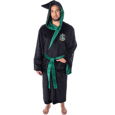 Harry Potter Adult Fleece Plush Hooded Robe (slytherin, One Size