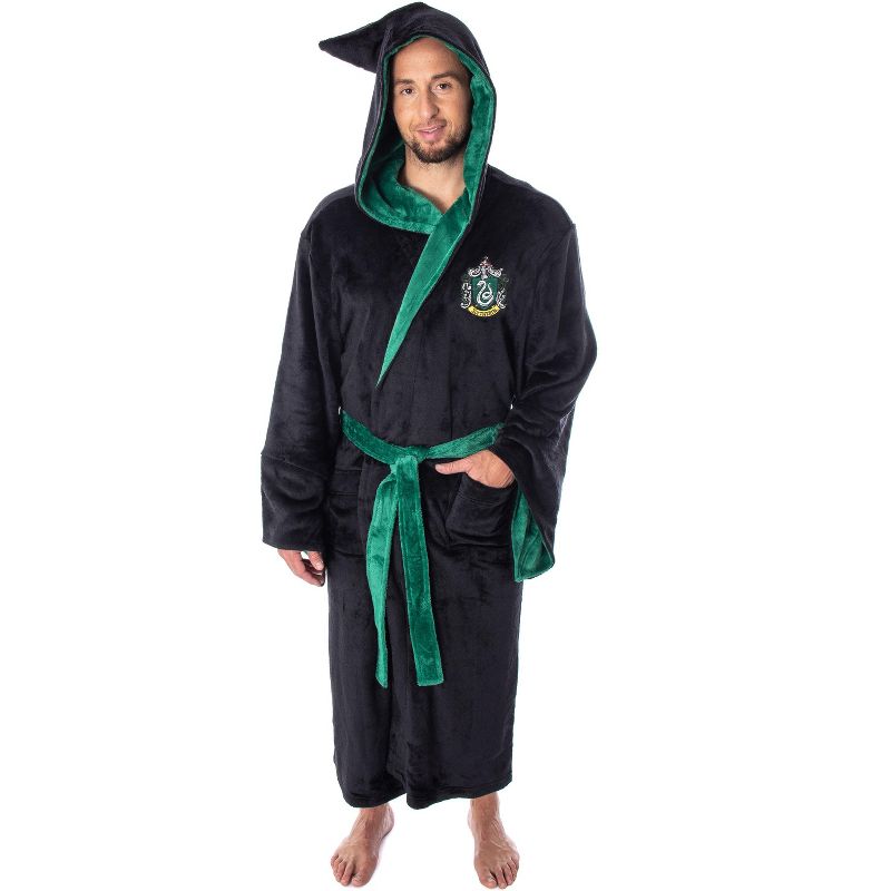Harry Potter Adult Fleece Plush Hooded Robe, 1 of 6