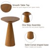 COZAYH Pedestal Wooden End Table for Small Space Living Room or Bedroom, Walnut - 3 of 4