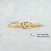 925 Sterling Silver Two Tone Knot Ring, Gold and Silver Mixed Metal Rings for Women - 3 of 4