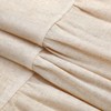 Aoibox Farmhouse Shower Curtain with Ruffle Hem, Linen Textured Boho Design for Bathroom in Beige - 3 of 4