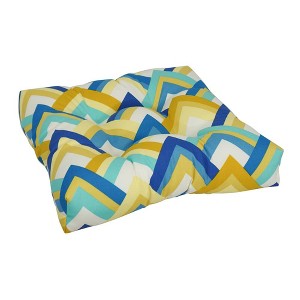 Blazing Needles, 19-inch Squared Polyester Outdoor Tufted Dining Chair Cushion - 1 of 2