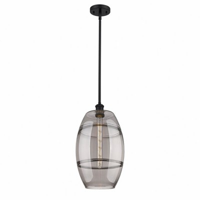 Vaz - 1 Light Stem Hung Mini Pendant In Industrial Style-18.5 Inches Tall and 10 Inches Wide