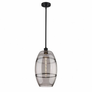 Vaz - 1 Light Stem Hung Mini Pendant In Industrial Style-18.5 Inches Tall and 10 Inches Wide - 1 of 1