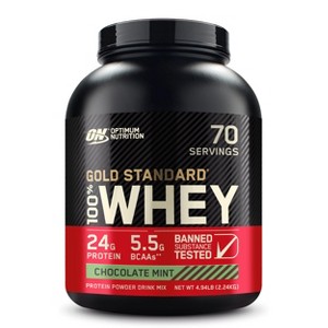 Optimum Nutrition Gold Standard 100% Whey, Chocolate Mint, 4.94 lb (2.24 kg) - 1 of 4
