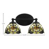 Toltec Lighting Capri 2 - Light Vanity in  Matte Black with 7" Earth Star Art Glass Shade - 2 of 2