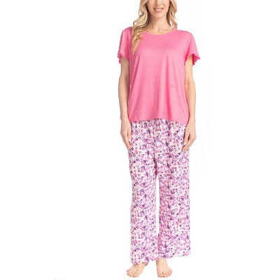 Muk Luks Artistic Garden S/S Capri Set