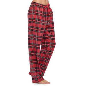 Ashford & Brooks Women's Super Soft Flannel Plaid Pajama Sleep Pants - 1 of 4