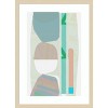 Amanti Art Blue Stones I by Project C Wood Framed Wall Art Print - 4 of 4