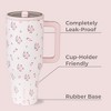 HydroJug Traveler - Water Bottle with Handle & Flip Straw - Leak Resistant Tumbler, Insulated, Stainless Steel & Rubber Base - 2 of 4