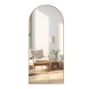 Arched Metal-Framed Full-Length Floor Mirror with Bracket, Bathroom Makeup Use - 3 of 4