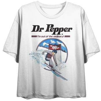 Dr. Pepper I'm Out of the Ordinary Women's White Graphic Crop Tee