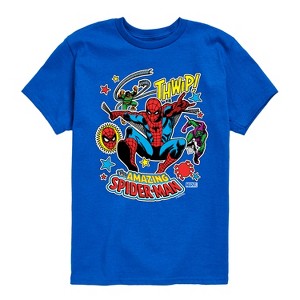 Boys' - Marvel - Spider-man Stickers Style Short Sleeve Graphic T-Shirt - 1 of 4