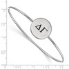 Black Bow Jewelry Sterling Silver Delta Gamma Greek Life Bangle Bracelet 7 Inch - 2 of 3