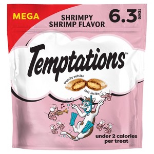 Temptations Classic Shrimpy Shrimp and Seafood Flavor Crunchy Cat Treats - 6.3oz - 1 of 4