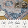 Acekool Washable Vintage Medallion Area Rug, Non-Slip Ultra Soft Low Pile Distressed Carpet for Living Room Bedroom, Easy Care - 4 of 4