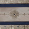 Perry Embroidered Shower Curtain Navy Blue: Madison Park, Polyester Jacquard, Machine Washable, Ring Top - 3 of 4