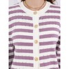 INSPIRE CHIC Women's Striped Spring Casual Long Sleeve Ribbed Knit Sweater Cardigan - 4 of 4