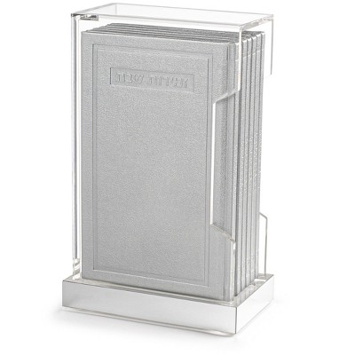 Waterdale Collection - Tall Hardcover Leather & Lucite Bencher Set