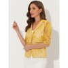 INSPIRE CHIC Women's Bussiness Casual Blazers Floral Lace 3/4 Sleeve Single Button Elegant Blazer Suits - 2 of 4