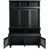 CAVINAS Hall Tree with Shoe Bench and Storage Shelves Modern Coat Rack with 4 Hooks for Foyer, Living - 4 of 4