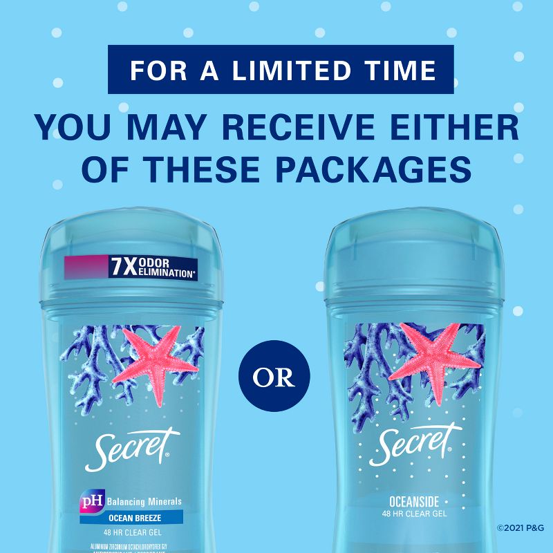 Secret Fresh Antiperspirant &#38; Deodorant Clear Gel Chill Ocean - 2.6oz, 4 of 13