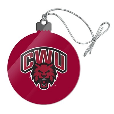 Central Washington University Primary Logo Acrylic Christmas Tree Holiday Ornament