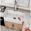 33'' Rectangular Single Bowl Fireclay Farmhouse Apron Kitchen Sink with Faucet, Glossy  White - 3 of 4
