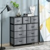 FONTOI Storage Unit with 9 Drawers Chest&Wood Top, Organizer Tower for Bedroom, Hallway, Closet, Entryway, Black&Grey, 11.8"*39.3"*39.3" - 2 of 4