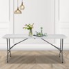 Folding Table Outdoor Indoor Heavy Duty Portable Table with Carrying Handle for Camping Picnic Party - 2 of 4