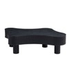 Munora - 42.52 Inch Coffee Table - Modern Handcraft Drum Design - Irregular Shape with Walnut Ash Grain - 3 of 4