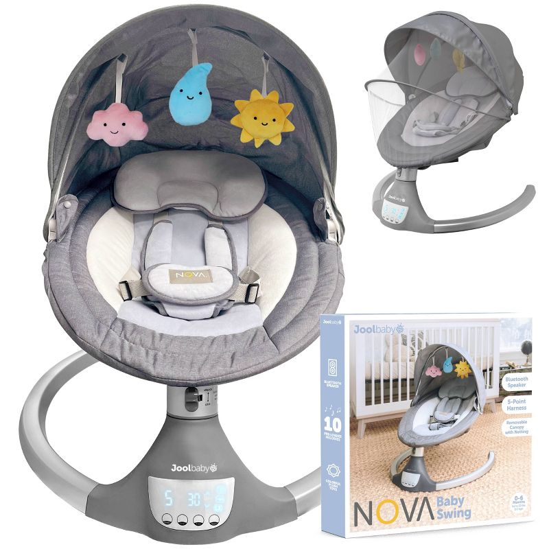 JOOL BABY Nova Motorized Infant Baby Swing - Gray (2024 version), 1 of 8