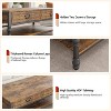 41" Rustic Coffee Table with 2 Storage Drawers - Rectangular Wood Table w/Storage Shelf & Metal Legs for Living Room Office,brown - 4 of 4
