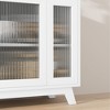 Kitchen Storage Cabinet,Kitchen Pantry Storage Shelf with Door and Shelves，Modern Coffee Bar Console Cabinet - 4 of 4