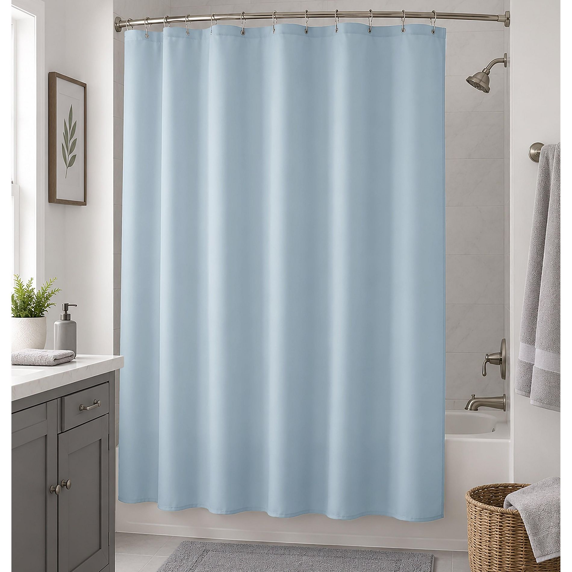 Home Mart Goods Light Blue PEVA Shower Curtain Liner Waterproof - 70" x 72"
