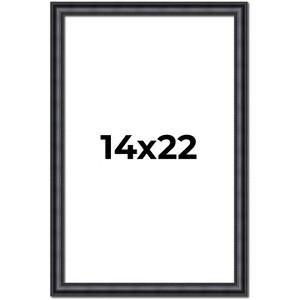 PosterPalooza | Linear Black Picture Frame - UV Acrylic, Foam Board Backing, Hanging Hardware - 1 of 4
