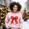 Simply Sage Market Women's Graphic Sweatshirt Coquette Christmas Snowflake Bow - 2 of 4