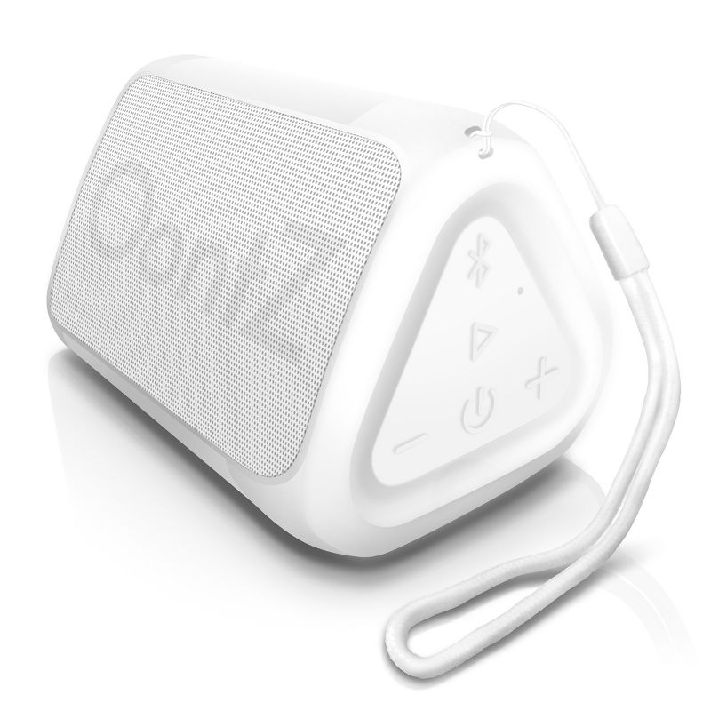 OontZ Solo Bluetooth Speaker, IPX5 Water Resistant, 5 Watts, 100' Wireless Range, White, 1 of 8