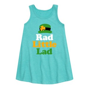 - Instant Message - St. Patrick's Day Rad Little Lad Graphic Sleeveless Aline Dress - 1 of 3