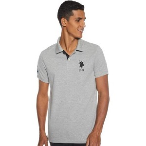 U.S. Polo Assn. Men's Short-Sleeve Polo Shirt with Applique, Casual Summer Slim Fit Polo Shirt with Contrast Color - 1 of 4
