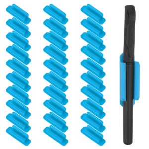 Unique Bargains Silicone Adhesive Backing Waterproof Classroom Desk Pen Holder 30 Pcs - 1 of 4