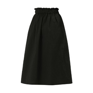 INSPIRE CHIC Women's Casual Elastic Waist Peasant A-Line Midi Skirts with Pockets - 1 of 4