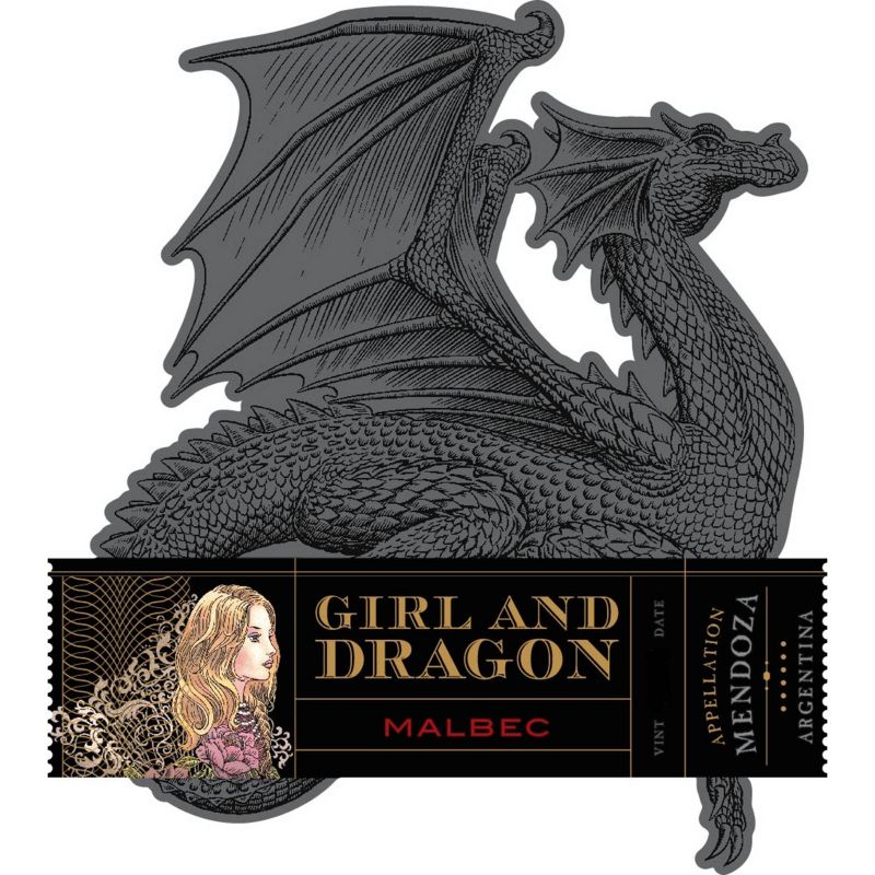 The Girl &#38; The Dragon Malbec Red Wine - 750ml Bottle, 3 of 6