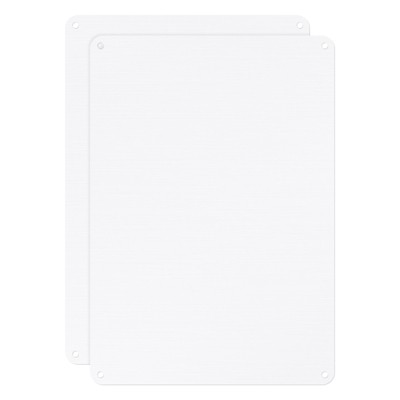 Unique Bargains Aluminum Reflective UV Protected Waterproof White Blank Metal Signs 2 Pcs