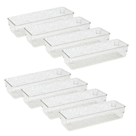 Trio Home Trio Essentials 8PC Drawer Organizers, Storage Bins for Makeup, Bedroom, Kitchen Gadgets Utensils